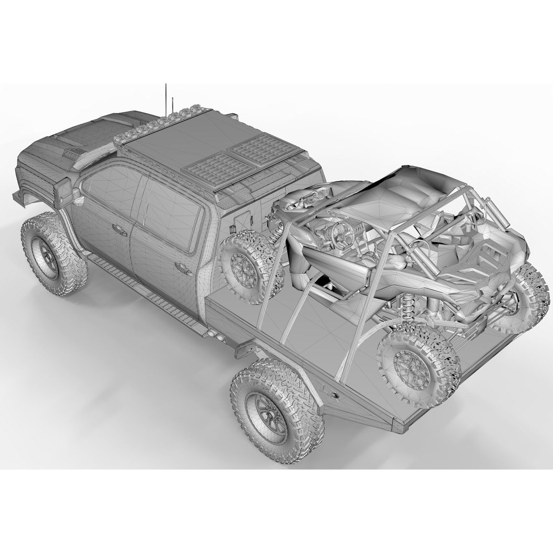 2023 Chevy Silverado 2500HD 3D Model – High Poly Game Asset, FBX, OBJ - View 12