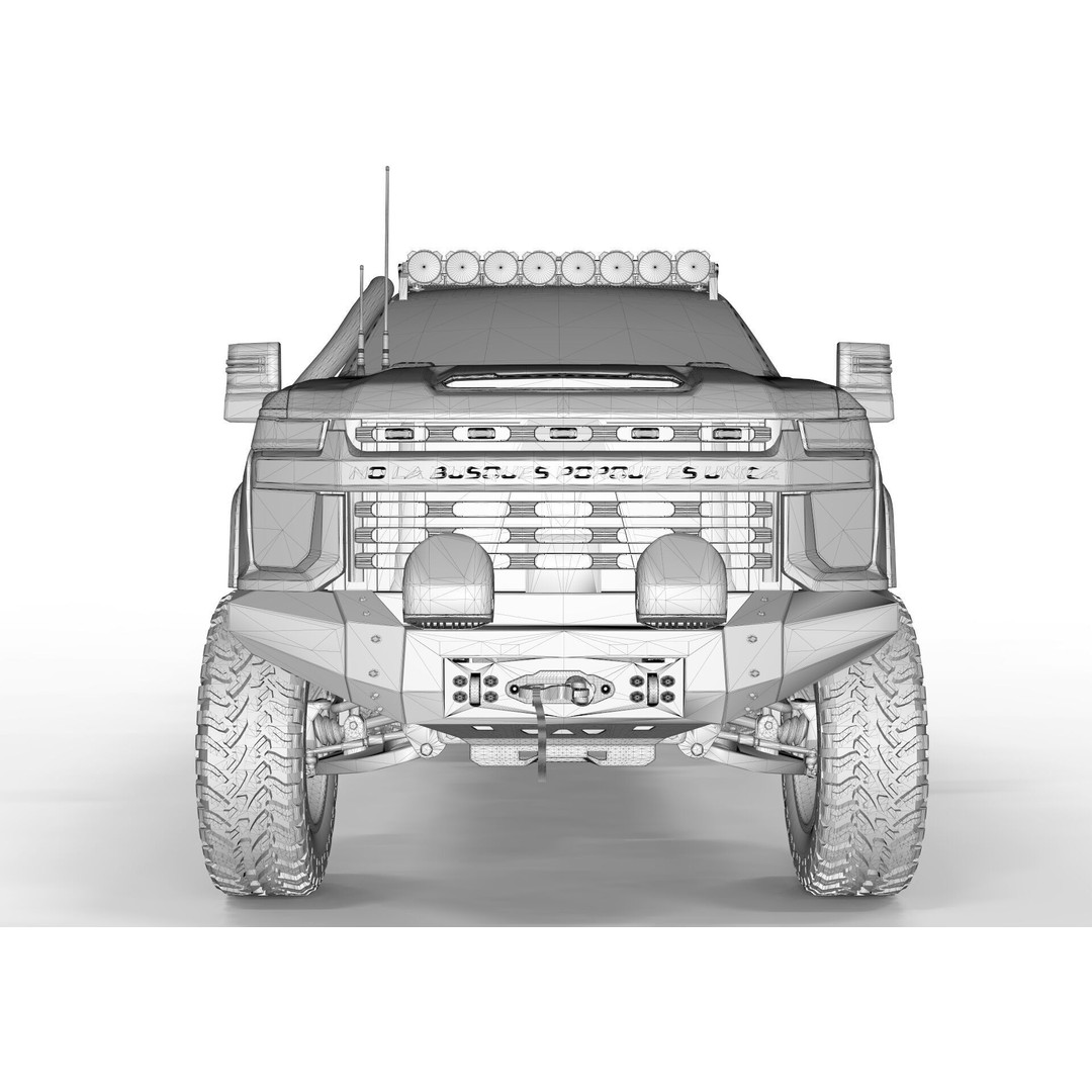 2023 Chevy Silverado 2500HD 3D Model – High Poly Game Asset, FBX, OBJ - View 14