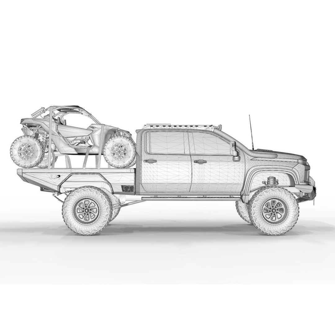 2023 Chevy Silverado 2500HD 3D Model – High Poly Game Asset, FBX, OBJ - View 15