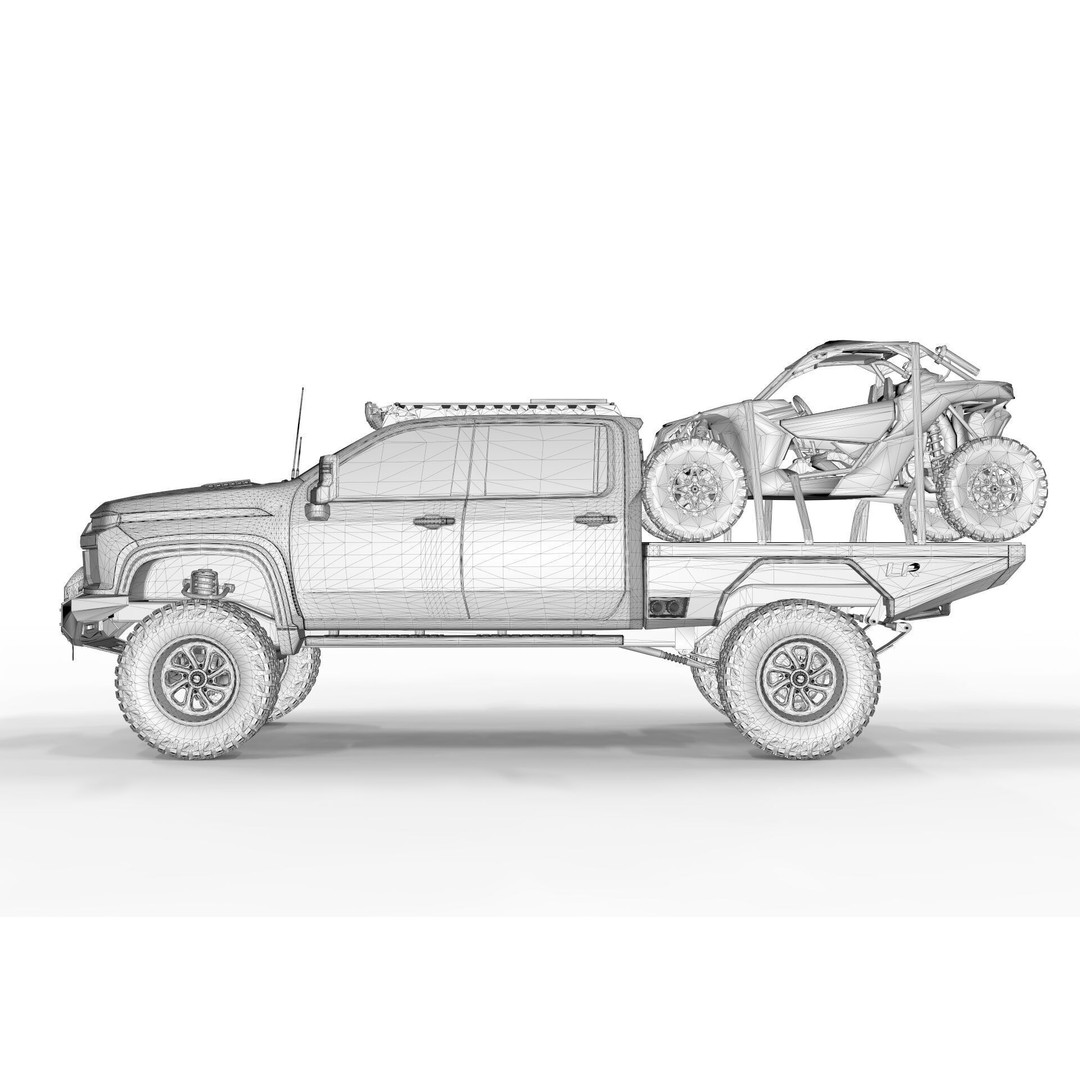 2023 Chevy Silverado 2500HD 3D Model – High Poly Game Asset, FBX, OBJ - View 16