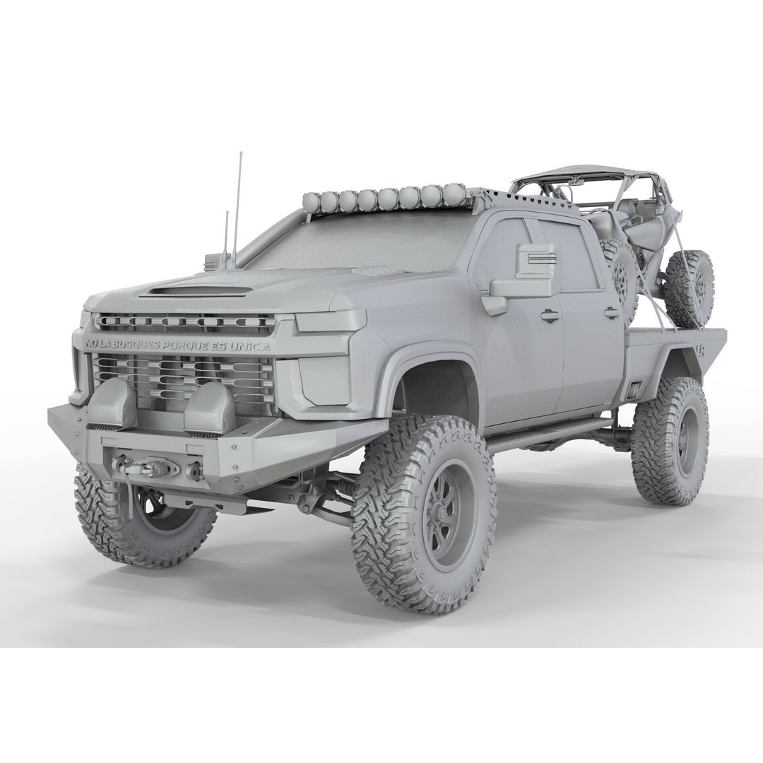 2023 Chevy Silverado 2500HD 3D Model – High Poly Game Asset, FBX, OBJ - View 18