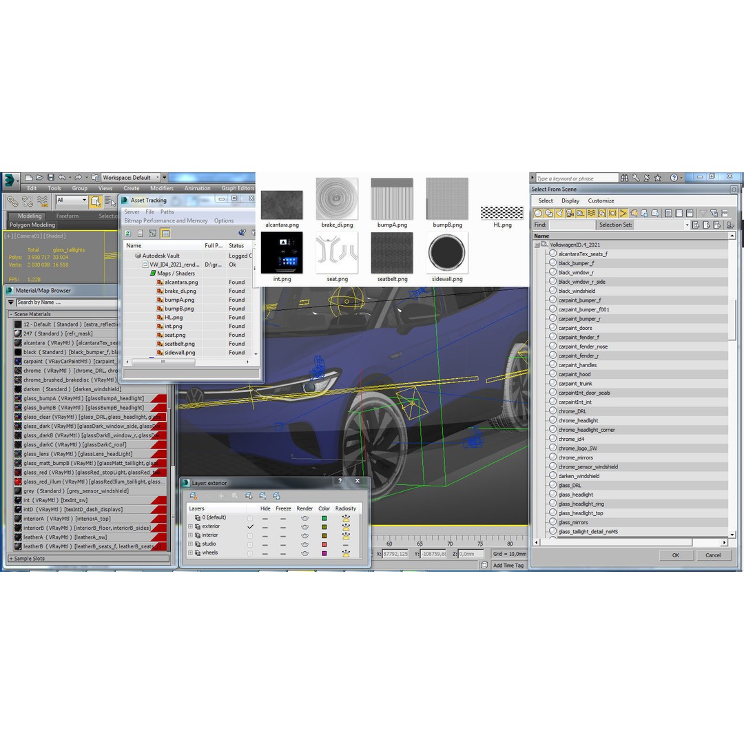 Volkswagen ID4 3D Model – Detailed SUV Asset, FBX, OBJ, Blender - View 29