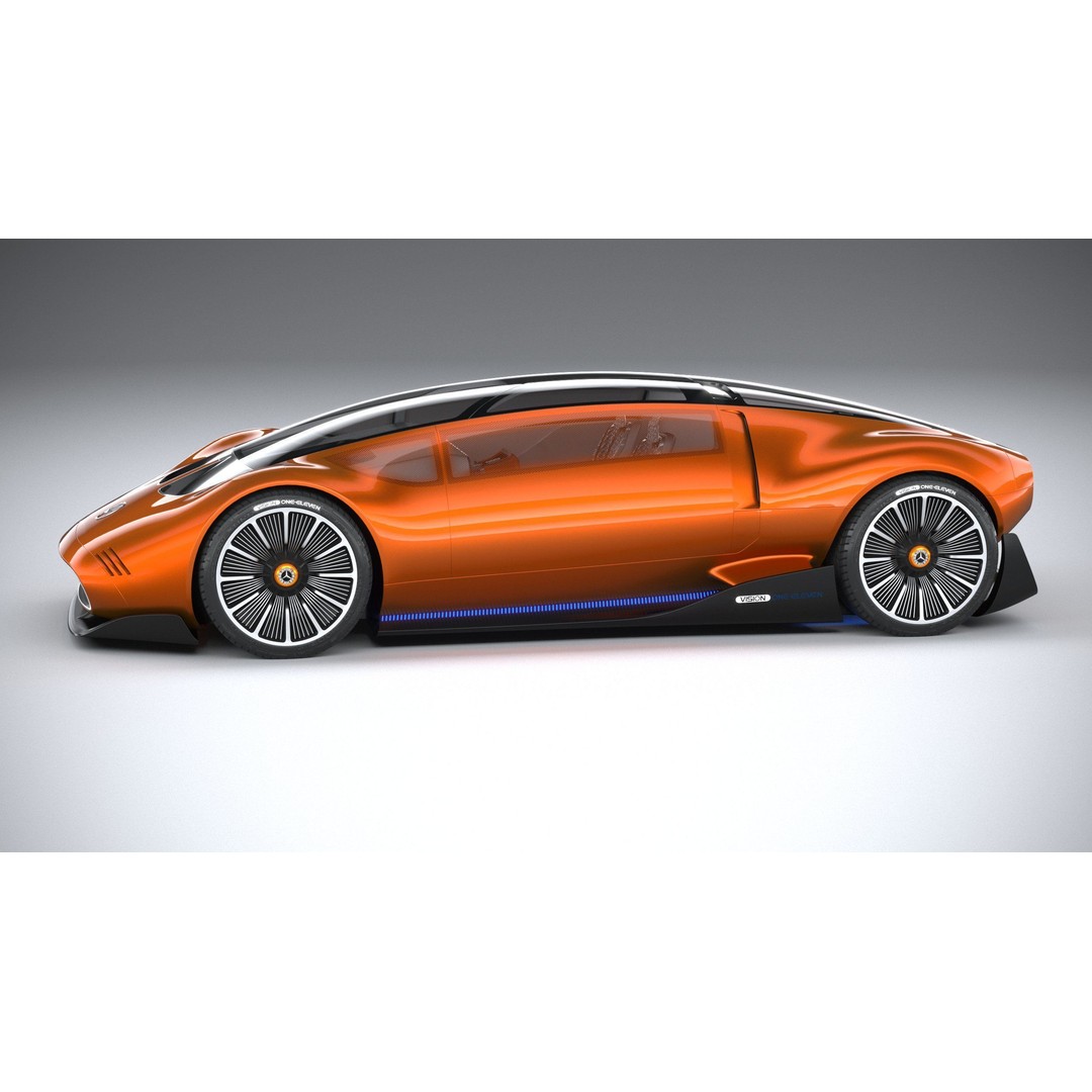 Mercedes-Benz Vision 111 Concept 3D Model – High Poly PBR Asset, FBX - View 10