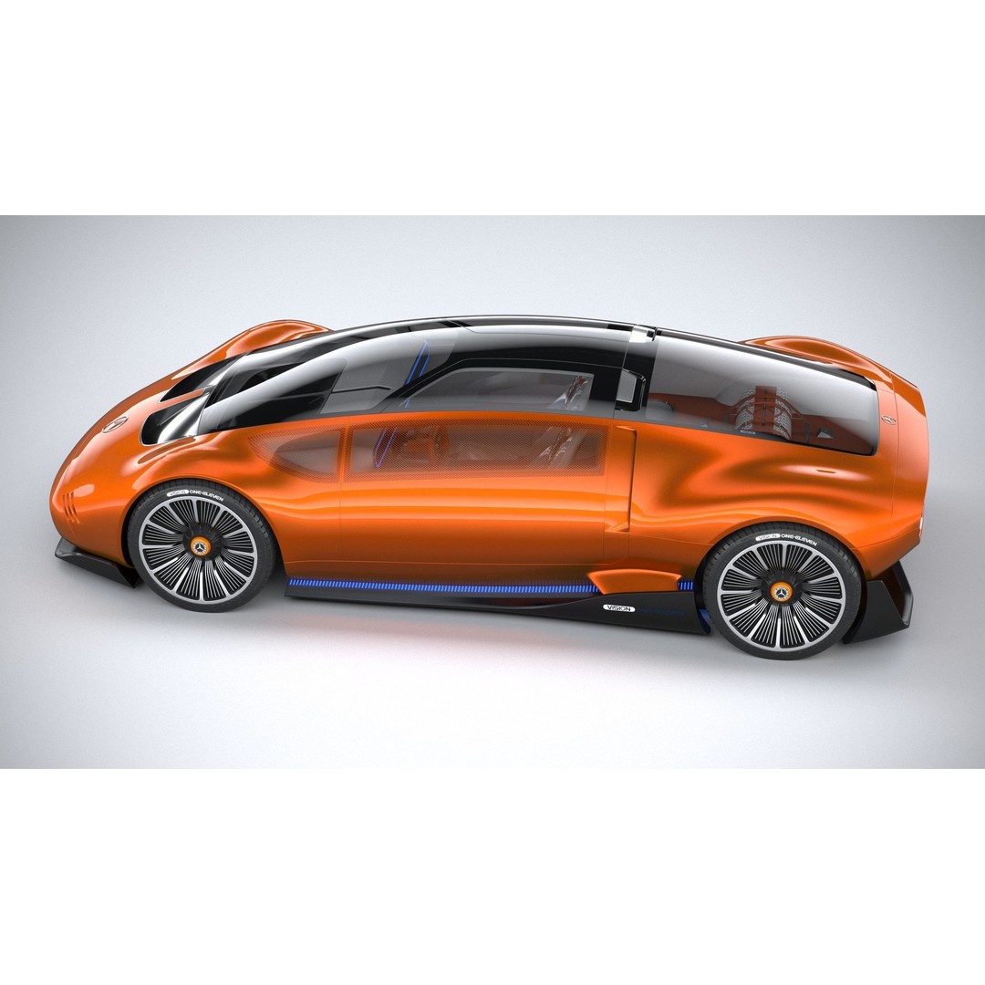 Mercedes-Benz Vision 111 Concept 3D Model – High Poly PBR Asset, FBX - View 11