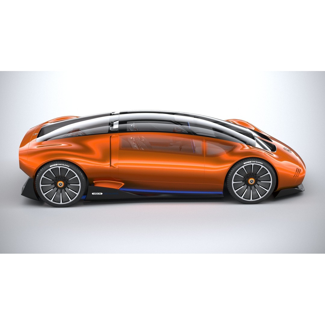 Mercedes-Benz Vision 111 Concept 3D Model – High Poly PBR Asset, FBX - View 13