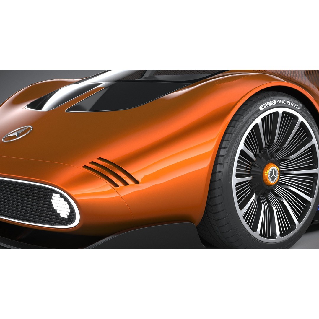 Mercedes-Benz Vision 111 Concept 3D Model – High Poly PBR Asset, FBX - View 16
