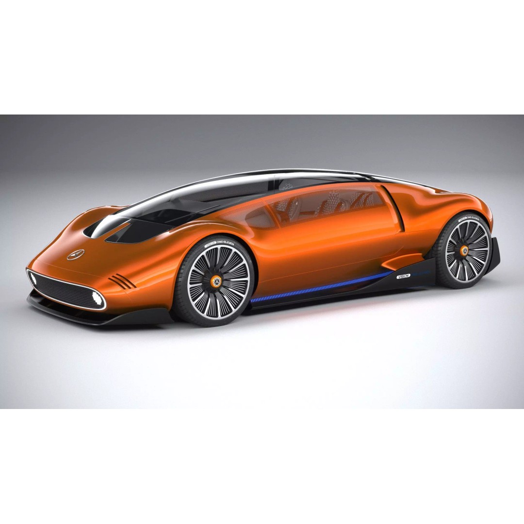 Mercedes-Benz Vision 111 Concept 3D Model – High Poly PBR Asset, FBX - View 2