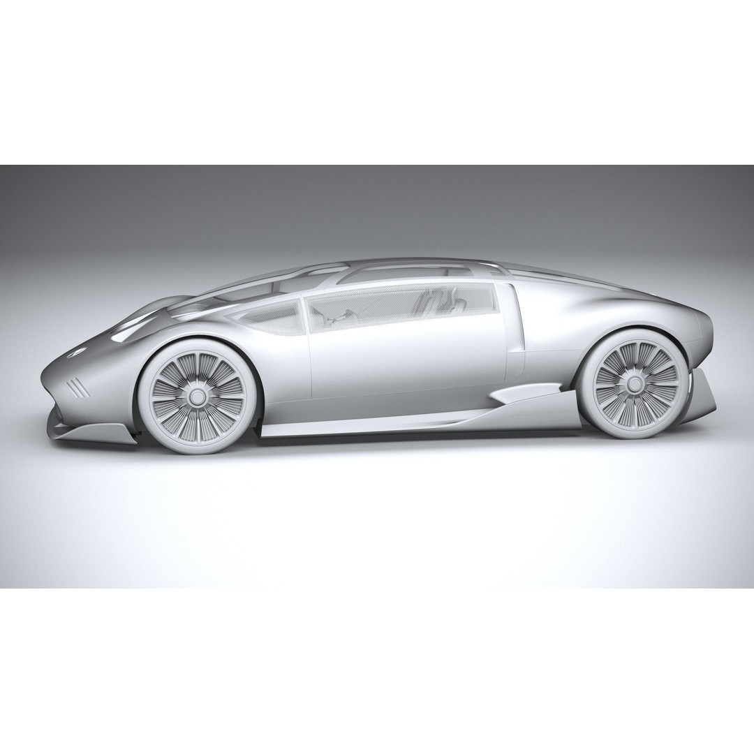 Mercedes-Benz Vision 111 Concept 3D Model – High Poly PBR Asset, FBX - View 24