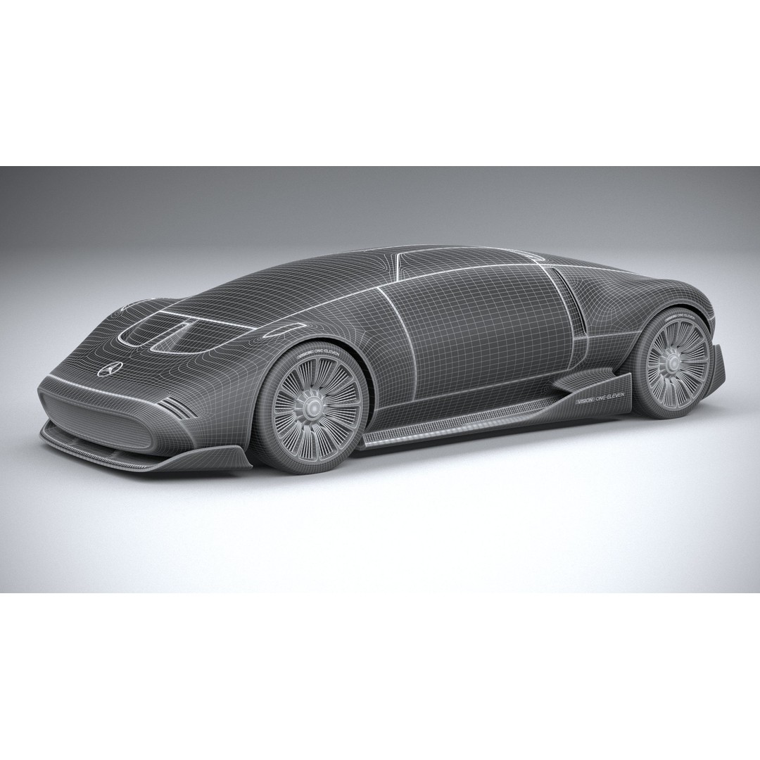 Mercedes-Benz Vision 111 Concept 3D Model – High Poly PBR Asset, FBX - View 32