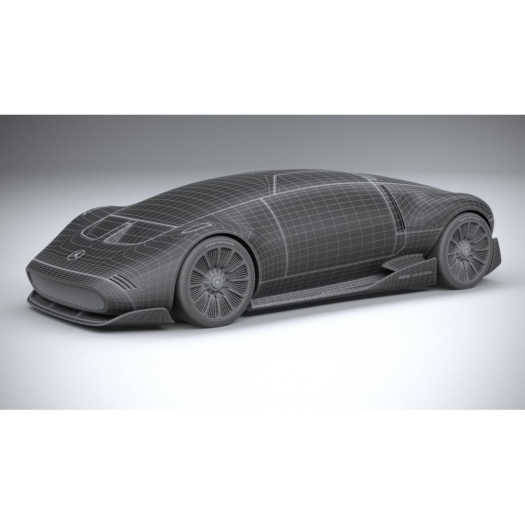 Mercedes-Benz Vision 111 Concept 3D Model – High Poly PBR Asset, FBX - View 34