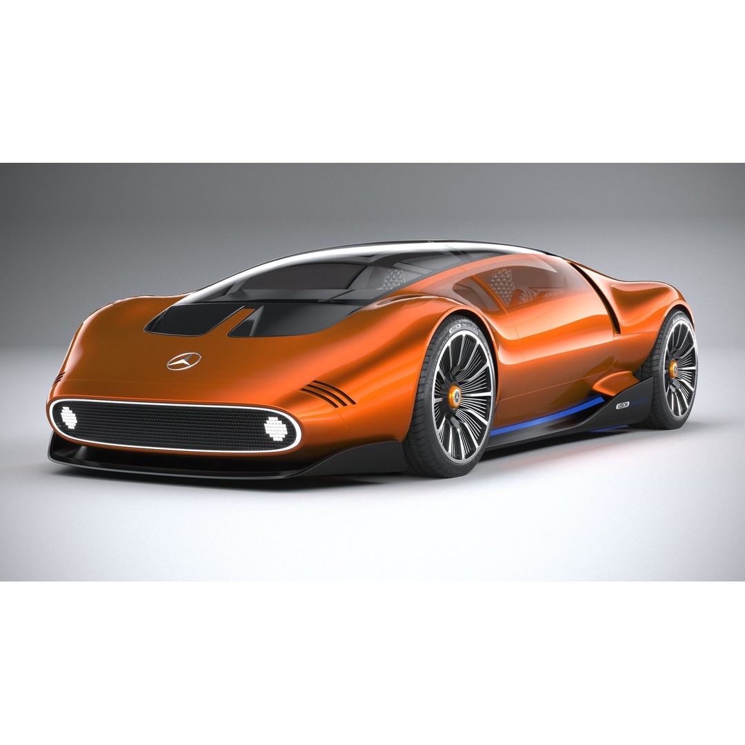 Mercedes-Benz Vision 111 Concept 3D Model – High Poly PBR Asset, FBX - View 4