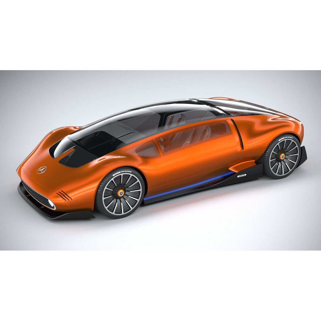 Mercedes-Benz Vision 111 Concept 3D Model – High Poly PBR Asset, FBX - View 9