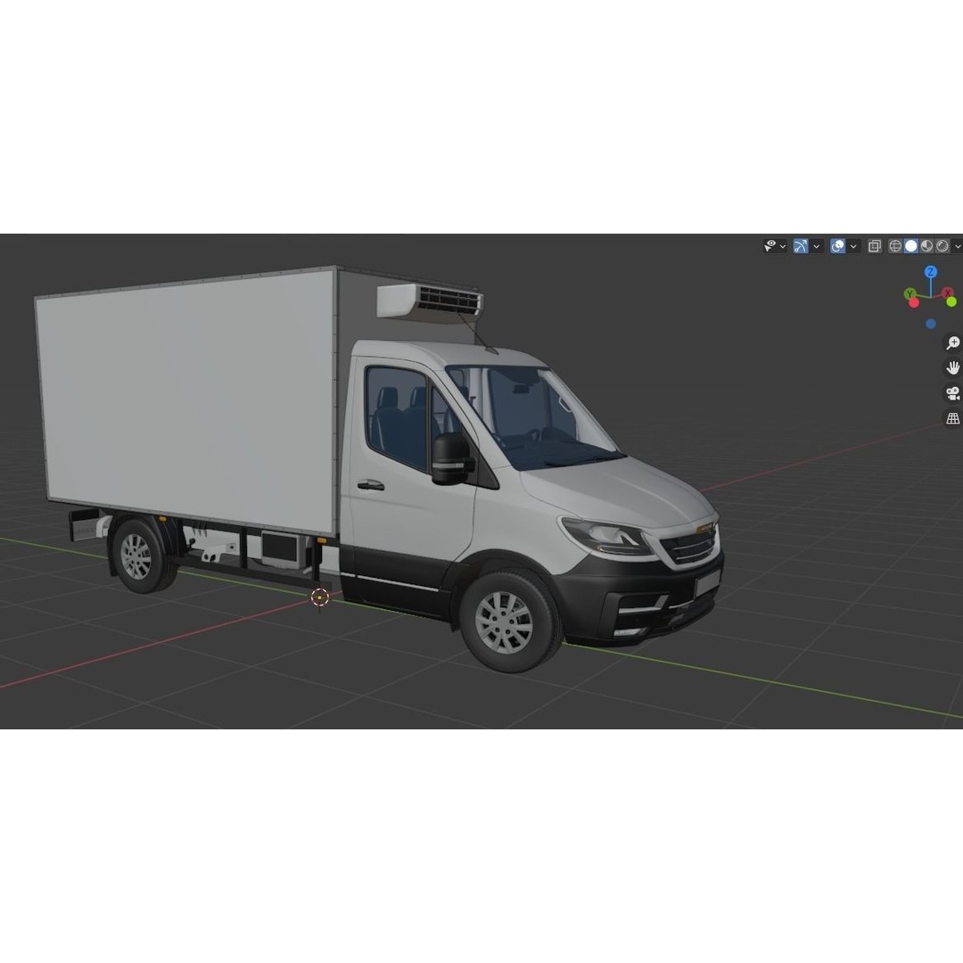 Generic Cargo Van 3D Model – Box Truck, Game-Ready FBX Formats