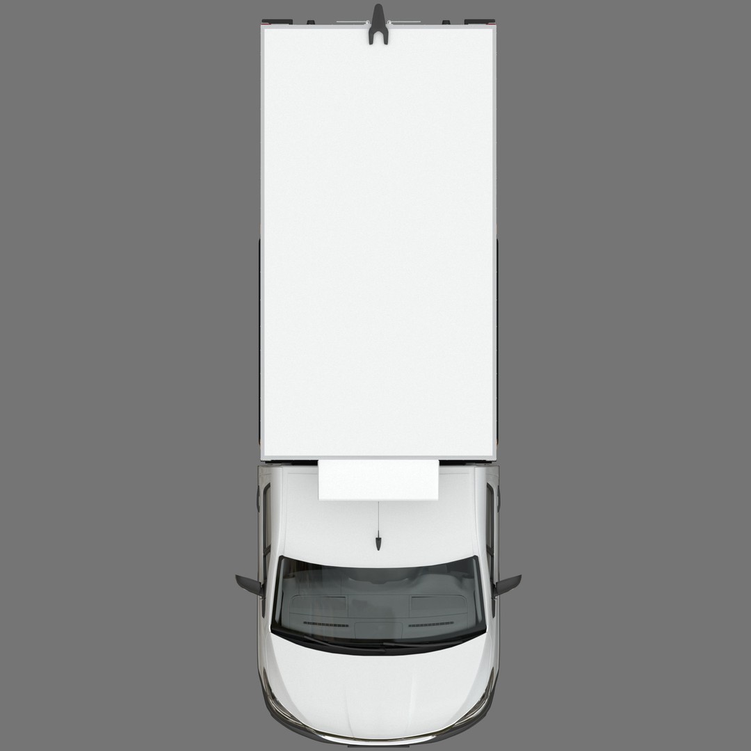 Generic Cargo Van 3D Model – Box Truck, Game-Ready FBX Formats - View 12