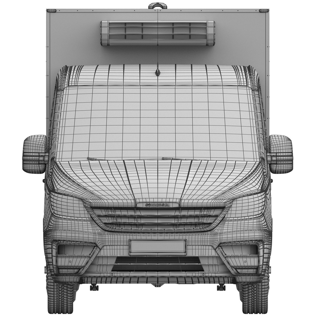 Generic Cargo Van 3D Model – Box Truck, Game-Ready FBX Formats - View 17