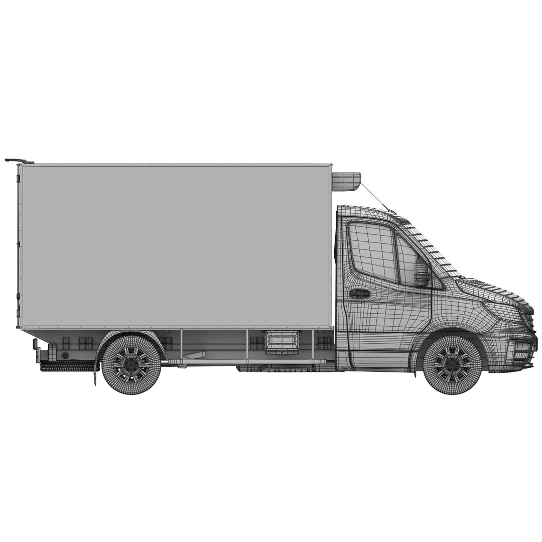 Generic Cargo Van 3D Model – Box Truck, Game-Ready FBX Formats - View 19