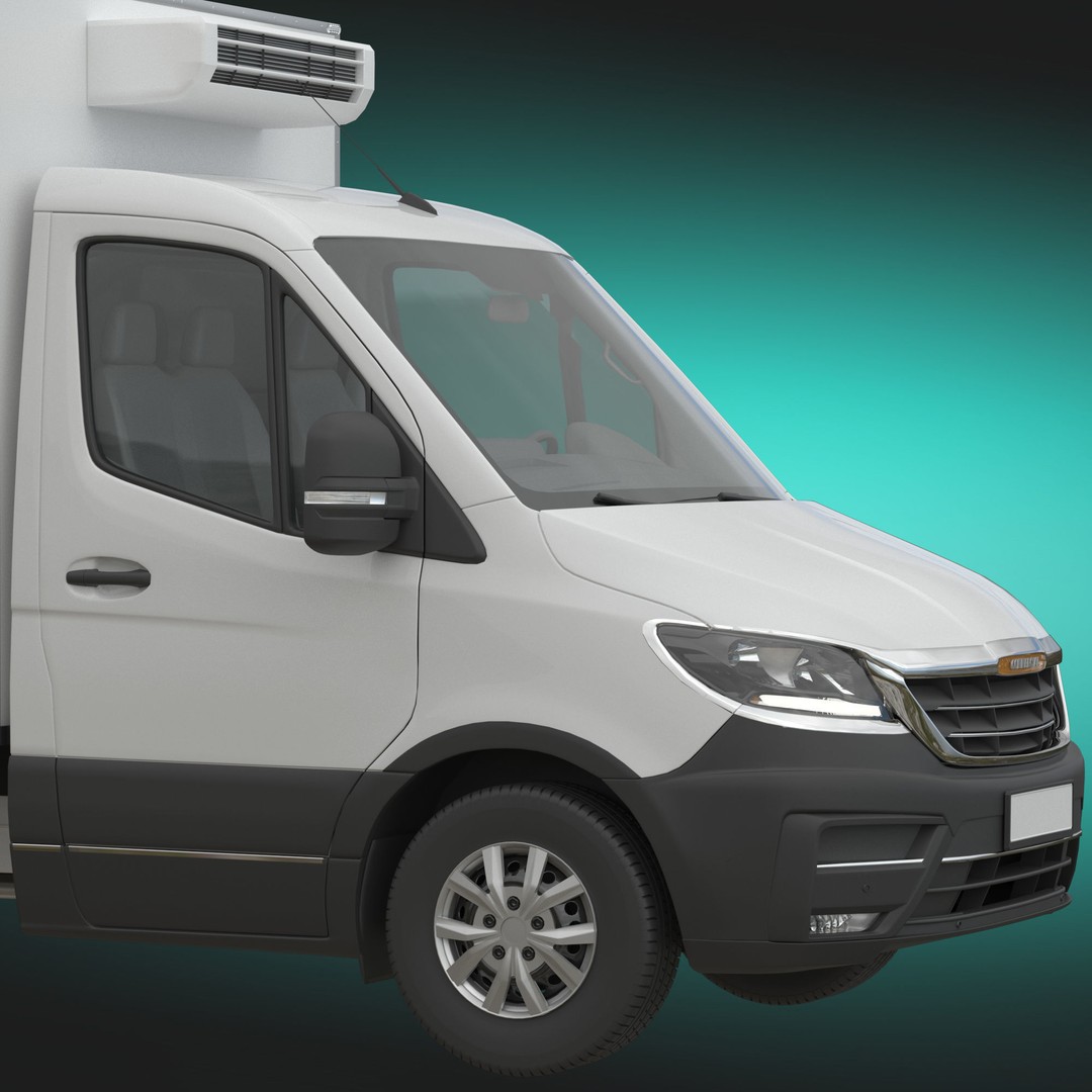 Generic Cargo Van 3D Model – Box Truck, Game-Ready FBX Formats - View 6