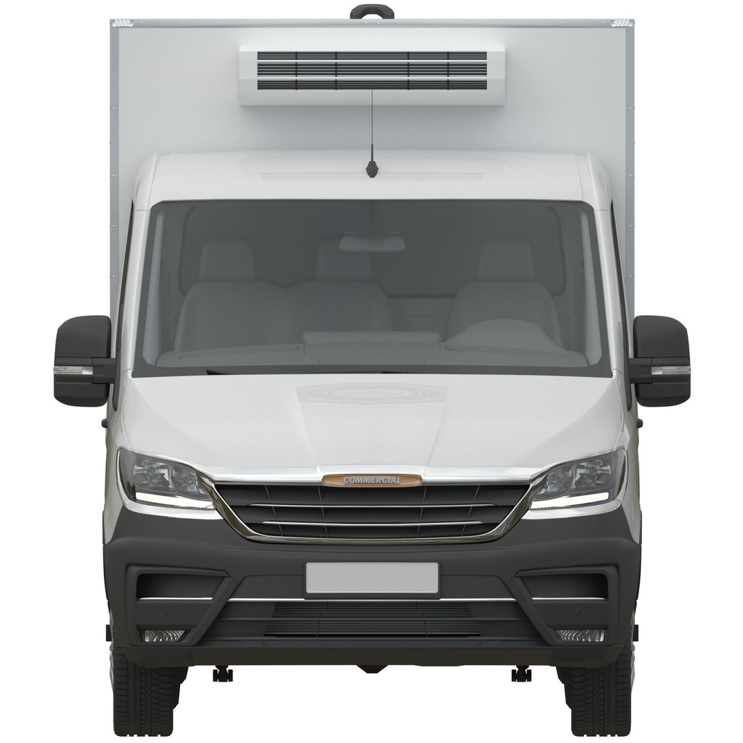 Generic Cargo Van 3D Model – Box Truck, Game-Ready FBX Formats - View 8