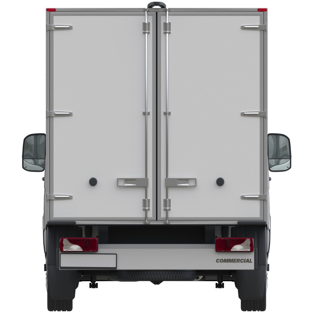 Generic Cargo Van 3D Model – Box Truck, Game-Ready FBX Formats - View 9