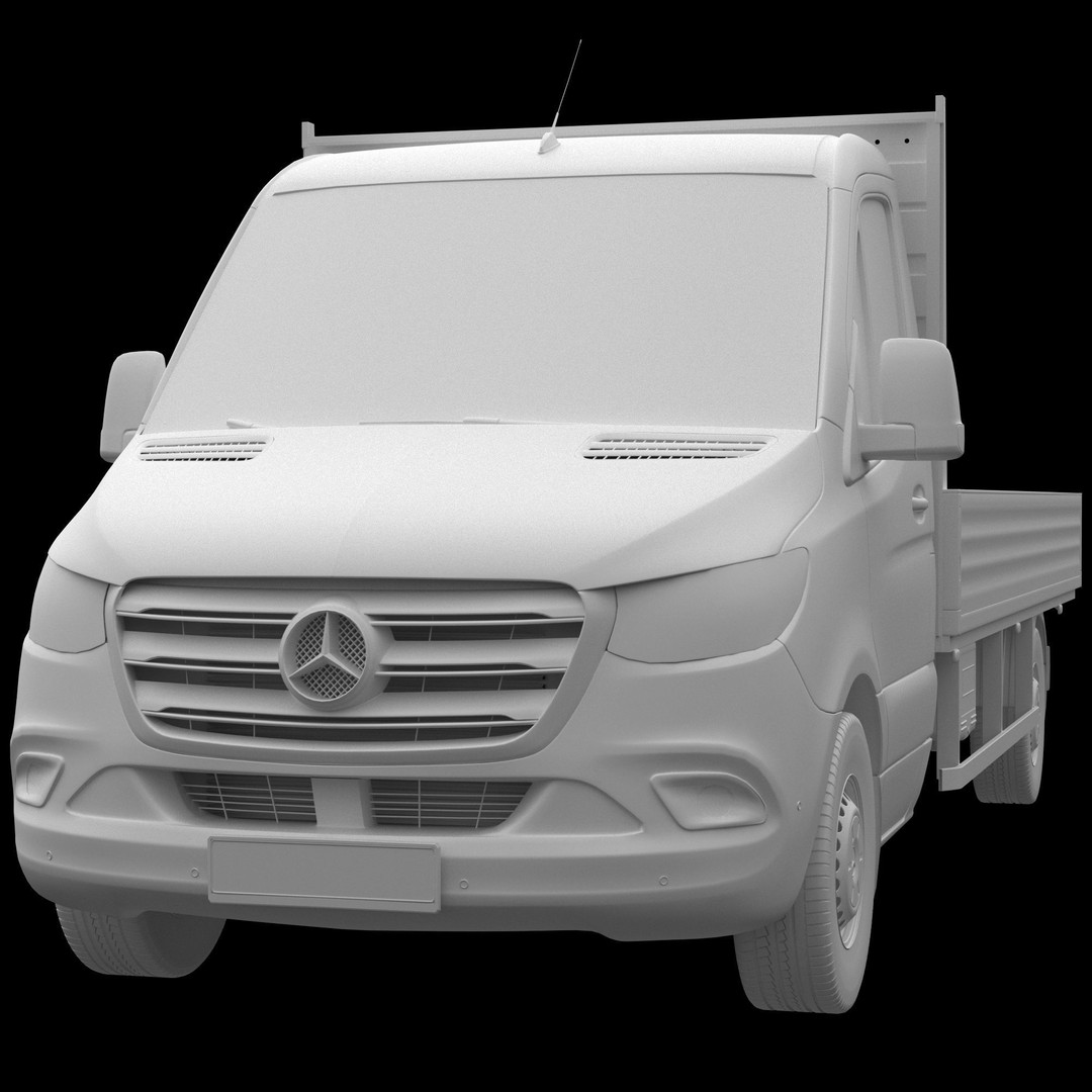 Mercedes-Benz Sprinter Chassis Cab L3 3D Model – High Poly Vehicle Asset, FBX - View 14