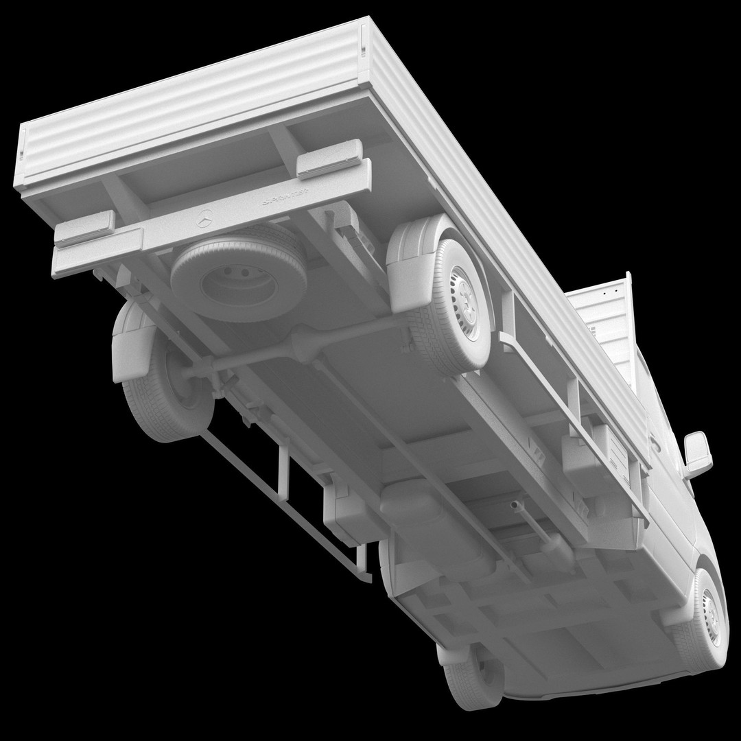 Mercedes-Benz Sprinter Chassis Cab L3 3D Model – High Poly Vehicle Asset, FBX - View 15