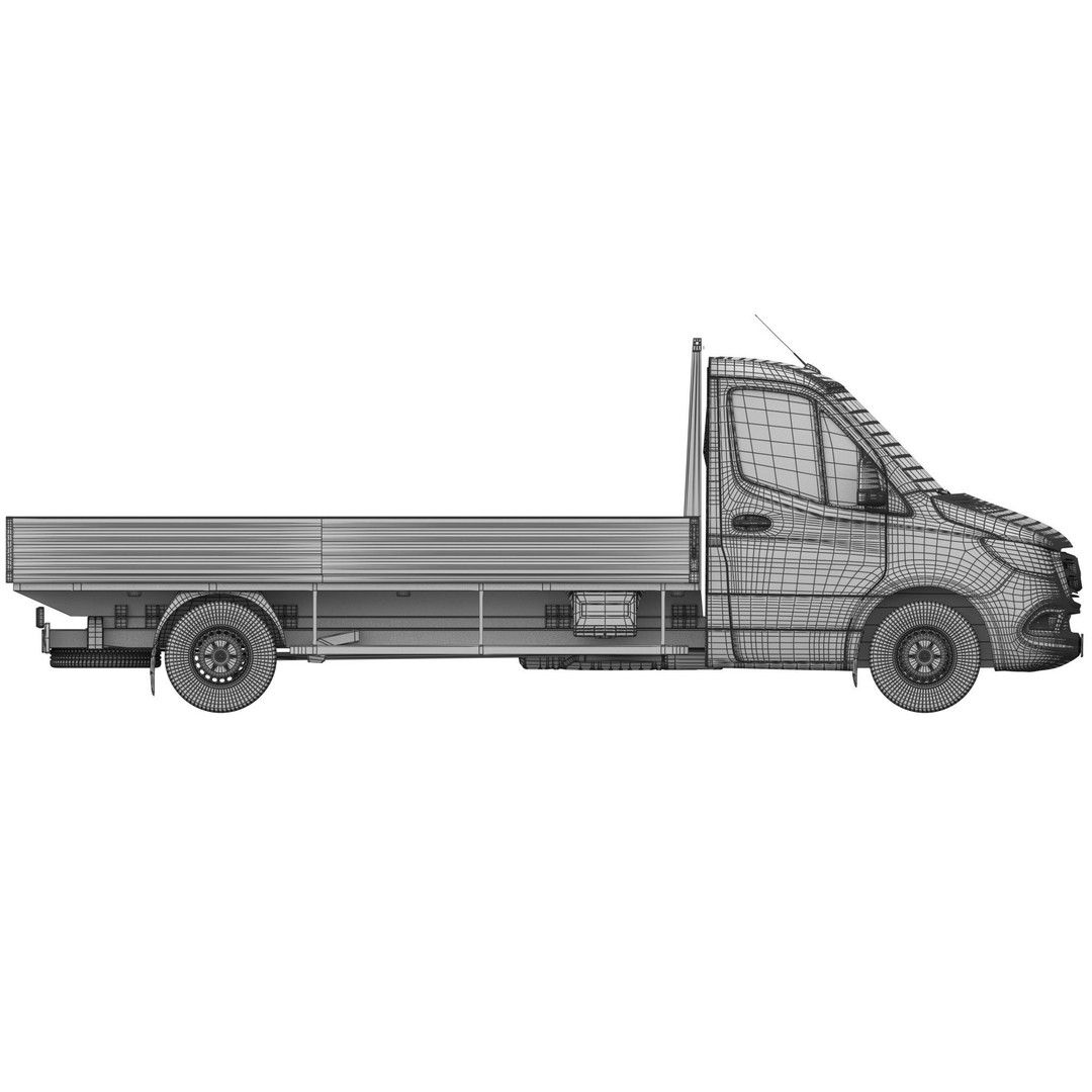 Mercedes-Benz Sprinter Chassis Cab L3 3D Model – High Poly Vehicle Asset, FBX - View 18
