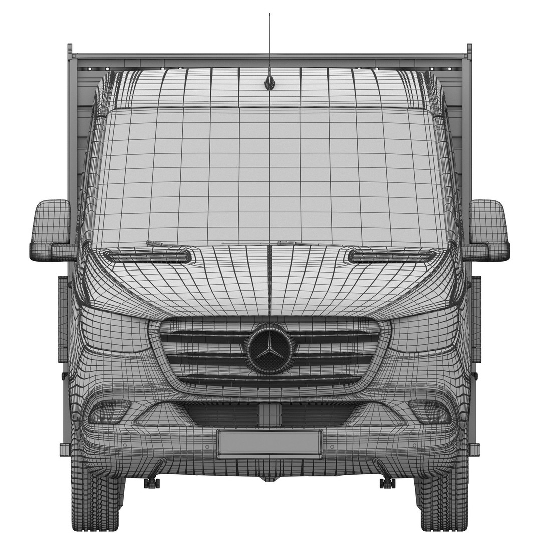 Mercedes-Benz Sprinter Chassis Cab L3 3D Model – High Poly Vehicle Asset, FBX - View 19