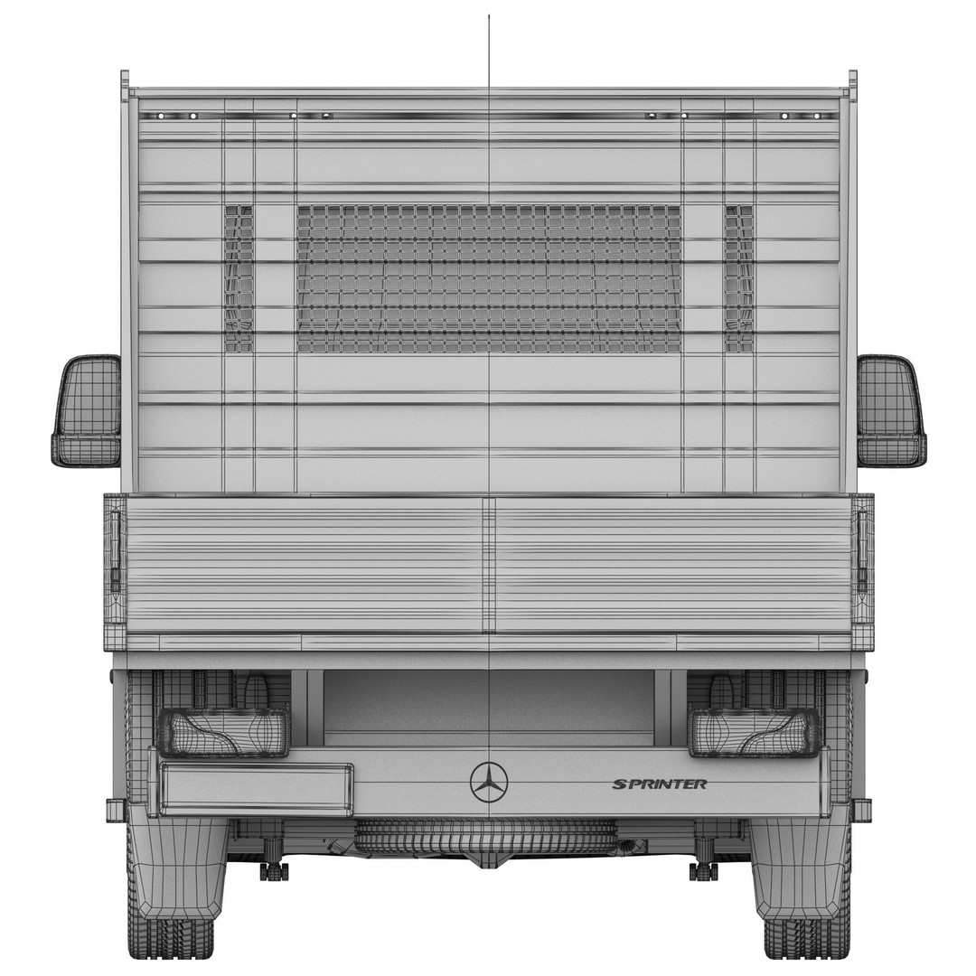 Mercedes-Benz Sprinter Chassis Cab L3 3D Model – High Poly Vehicle Asset, FBX - View 20