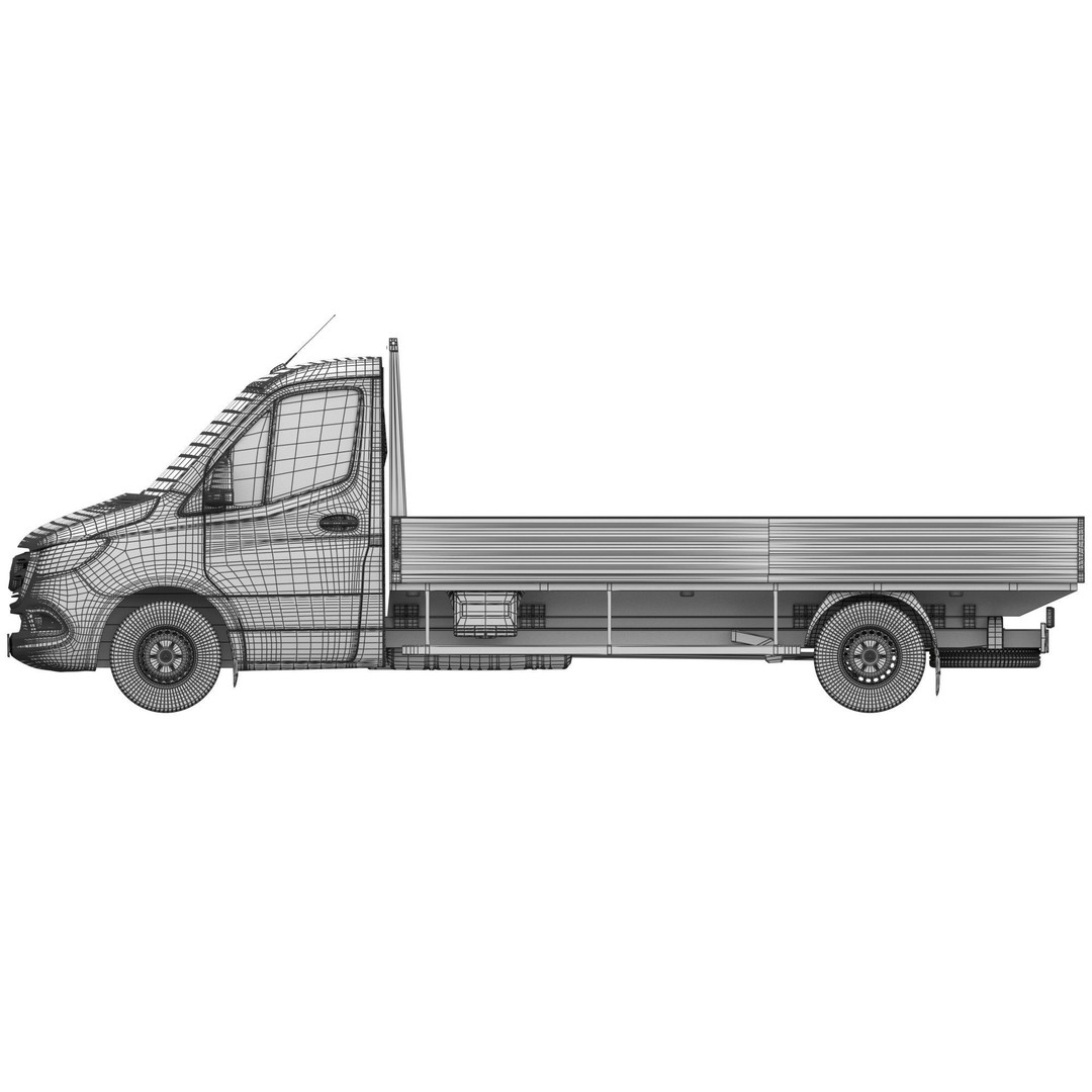Mercedes-Benz Sprinter Chassis Cab L3 3D Model – High Poly Vehicle Asset, FBX - View 21