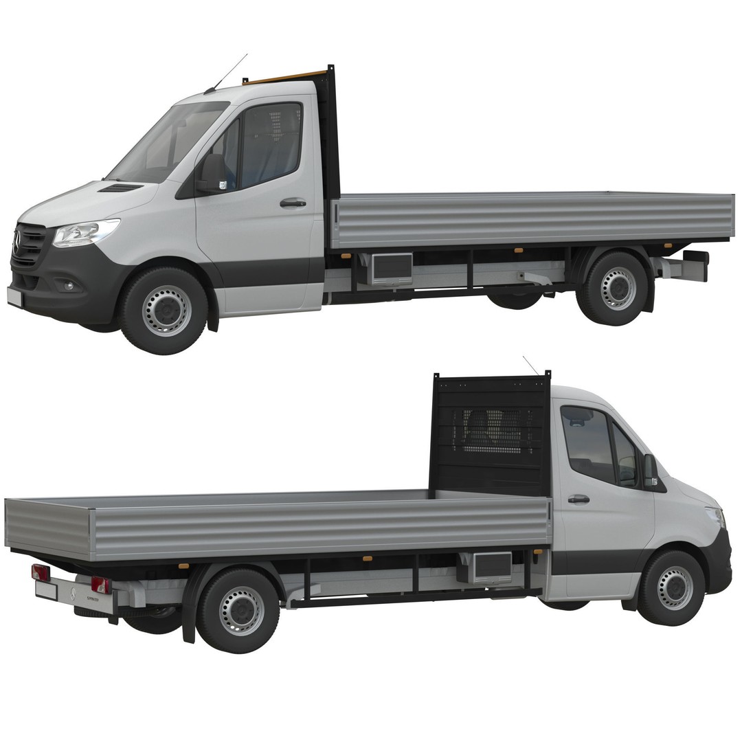 Mercedes-Benz Sprinter Chassis Cab L3 3D Model – High Poly Vehicle Asset, FBX - View 23