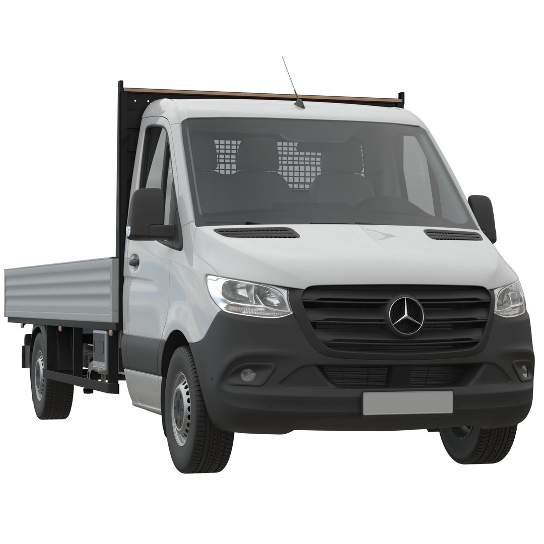 Mercedes-Benz Sprinter Chassis Cab L3 3D Model – High Poly Vehicle Asset, FBX - View 3
