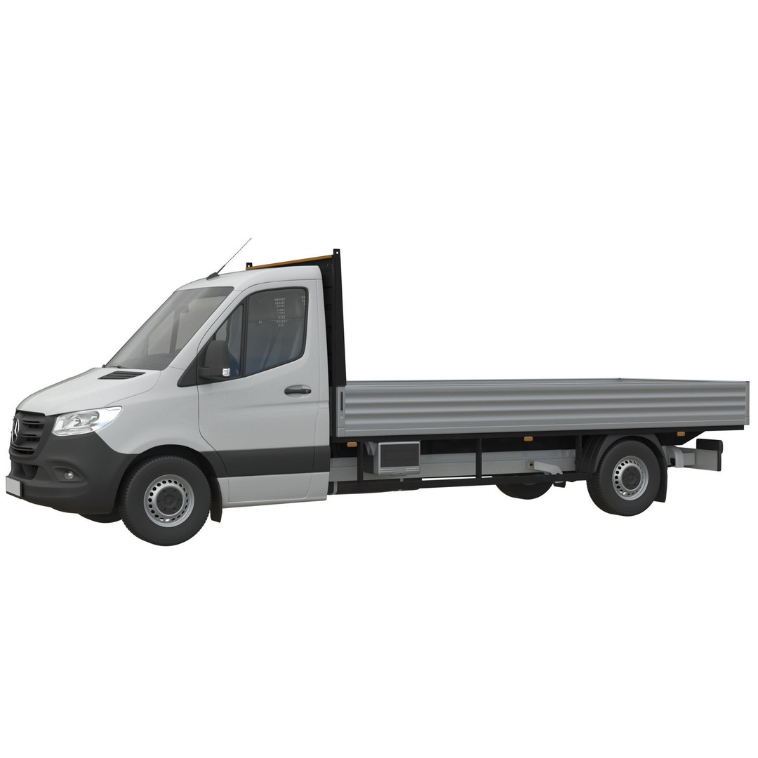 Mercedes-Benz Sprinter Chassis Cab L3 3D Model – High Poly Vehicle Asset, FBX - View 4