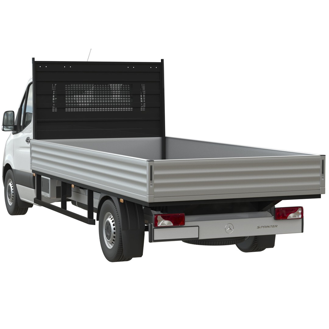 Mercedes-Benz Sprinter Chassis Cab L3 3D Model – High Poly Vehicle Asset, FBX - View 6