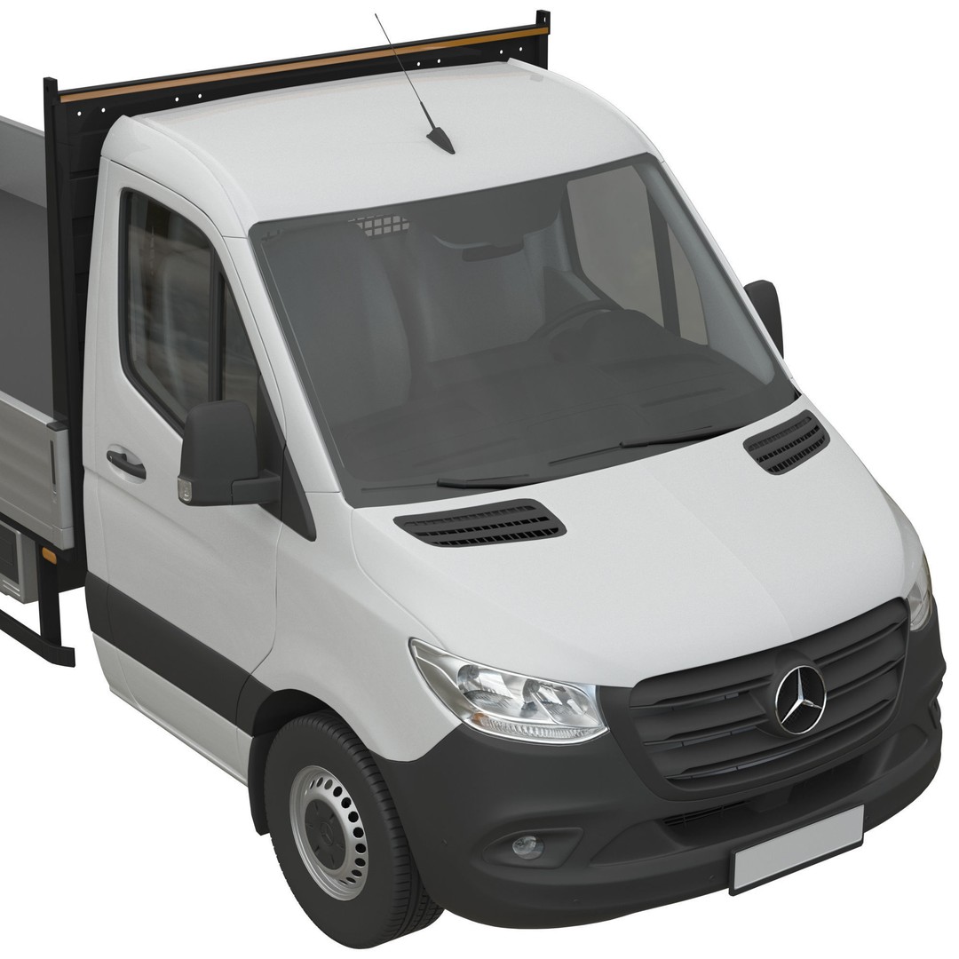 Mercedes-Benz Sprinter Chassis Cab L3 3D Model – High Poly Vehicle Asset, FBX - View 8