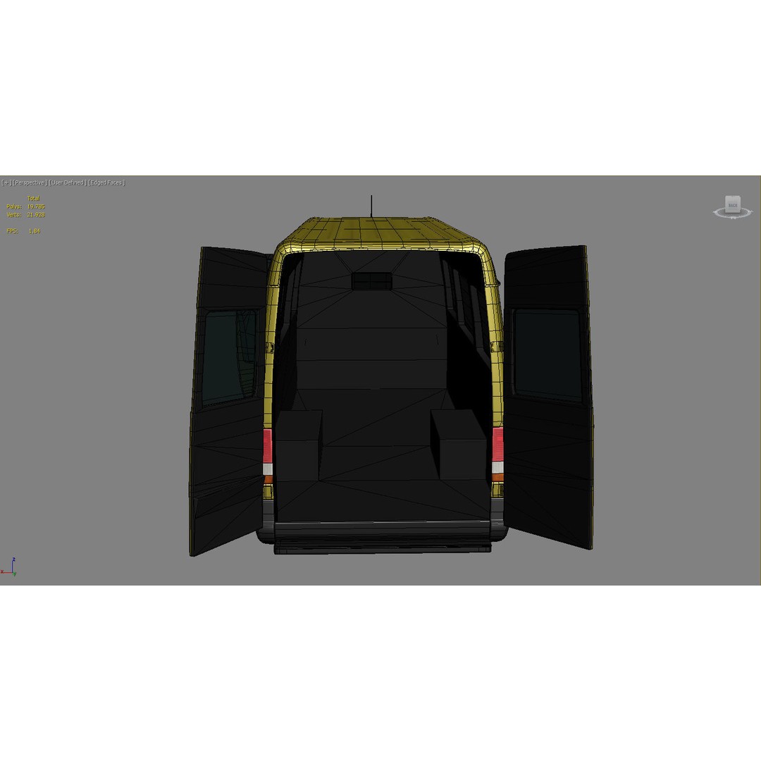 Mercedes Benz Sprinter 3D Model – Low Poly Game Ready Asset, FBX