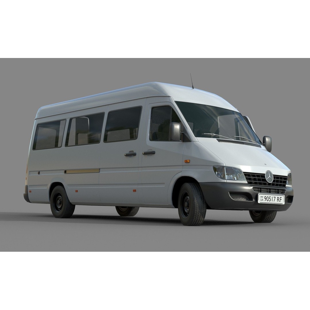Mercedes Benz Sprinter 3D Model – Low Poly Game Ready Asset, FBX - View 5
