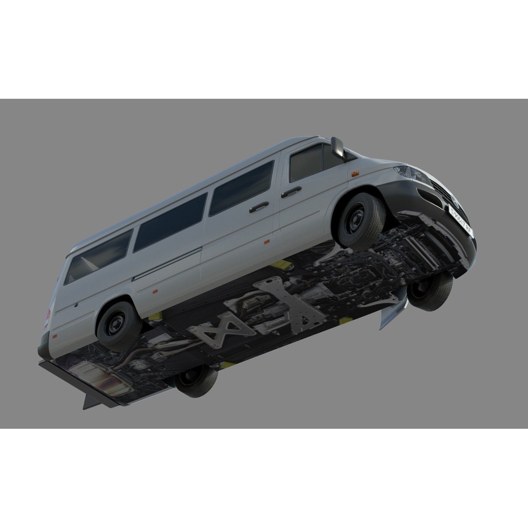 Mercedes Benz Sprinter 3D Model – Low Poly Game Ready Asset, FBX - View 6
