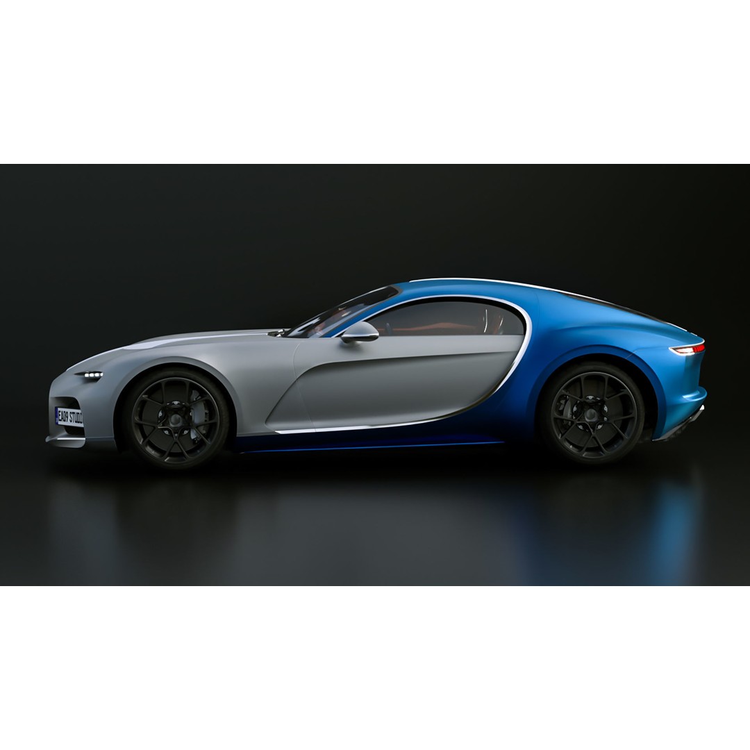 Bugatti Atlantic 3D Model – High Poly Concept Car, FBX, OBJ - View 10