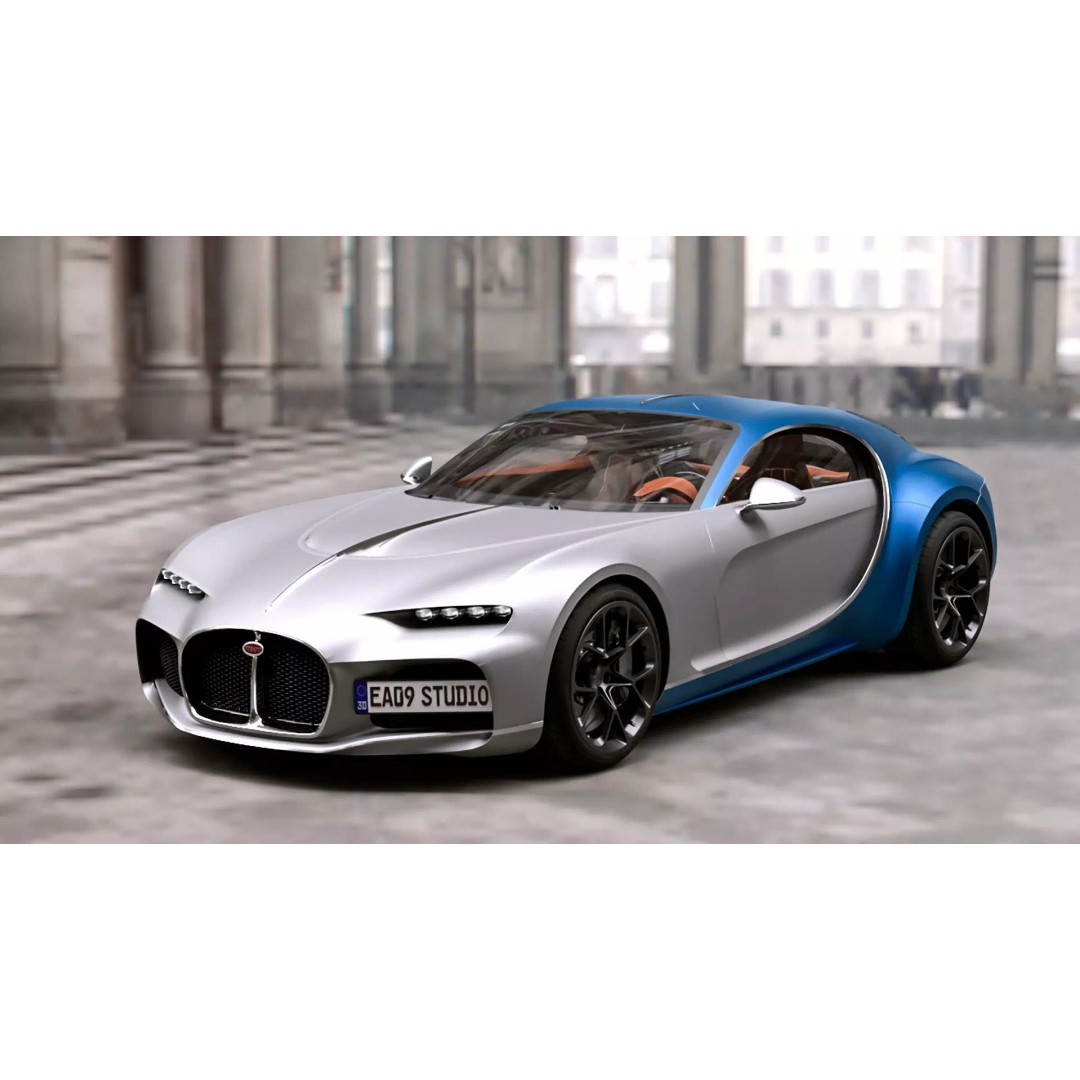 Bugatti Atlantic 3D Model – High Poly Concept Car, FBX, OBJ - View 2
