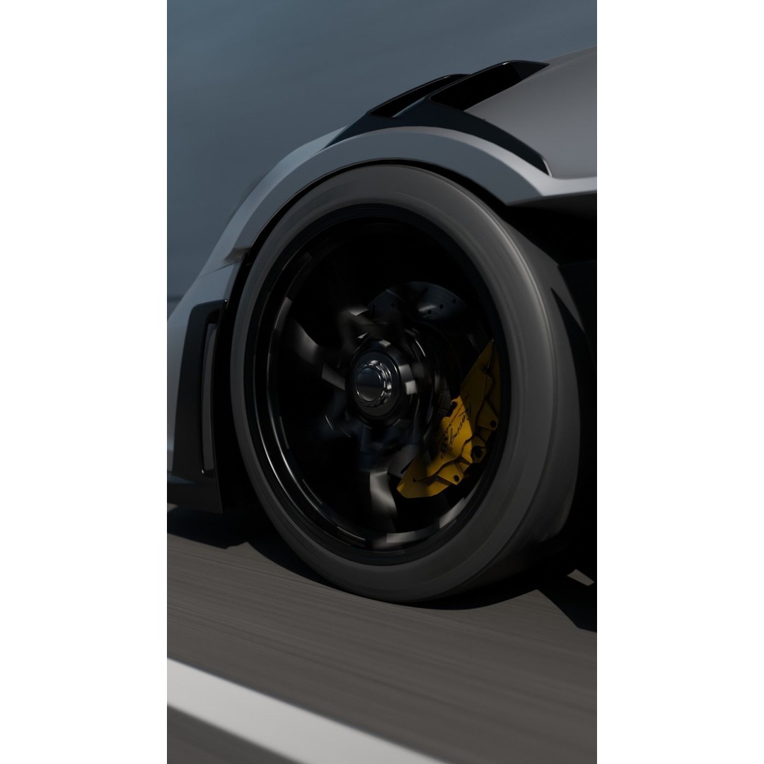 Porsche 911 GT3 RS 3D Model – High Poly Racing Car with Textures, FBX, Blender
