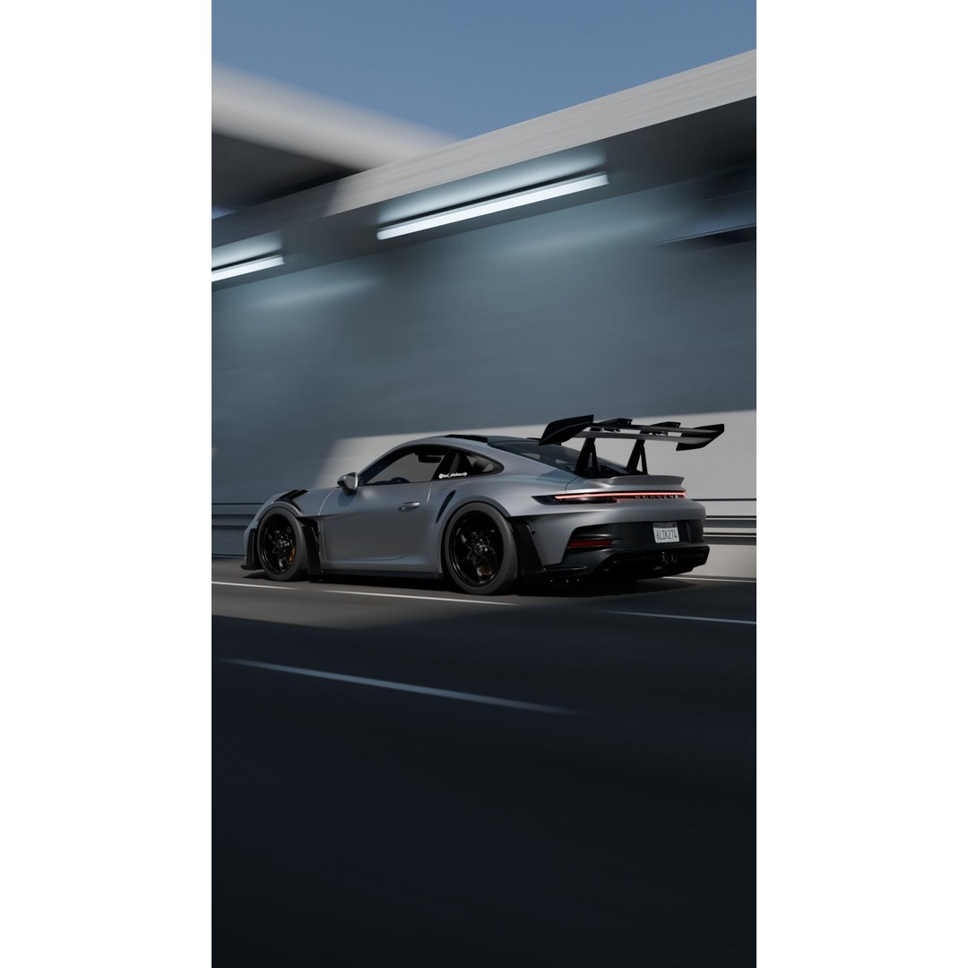 Porsche 911 GT3 RS 3D Model – High Poly Racing Car with Textures, FBX, Blender - View 7