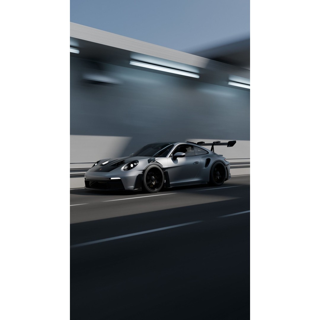 Porsche 911 GT3 RS 3D Model – High Poly Racing Car with Textures, FBX, Blender - View 8