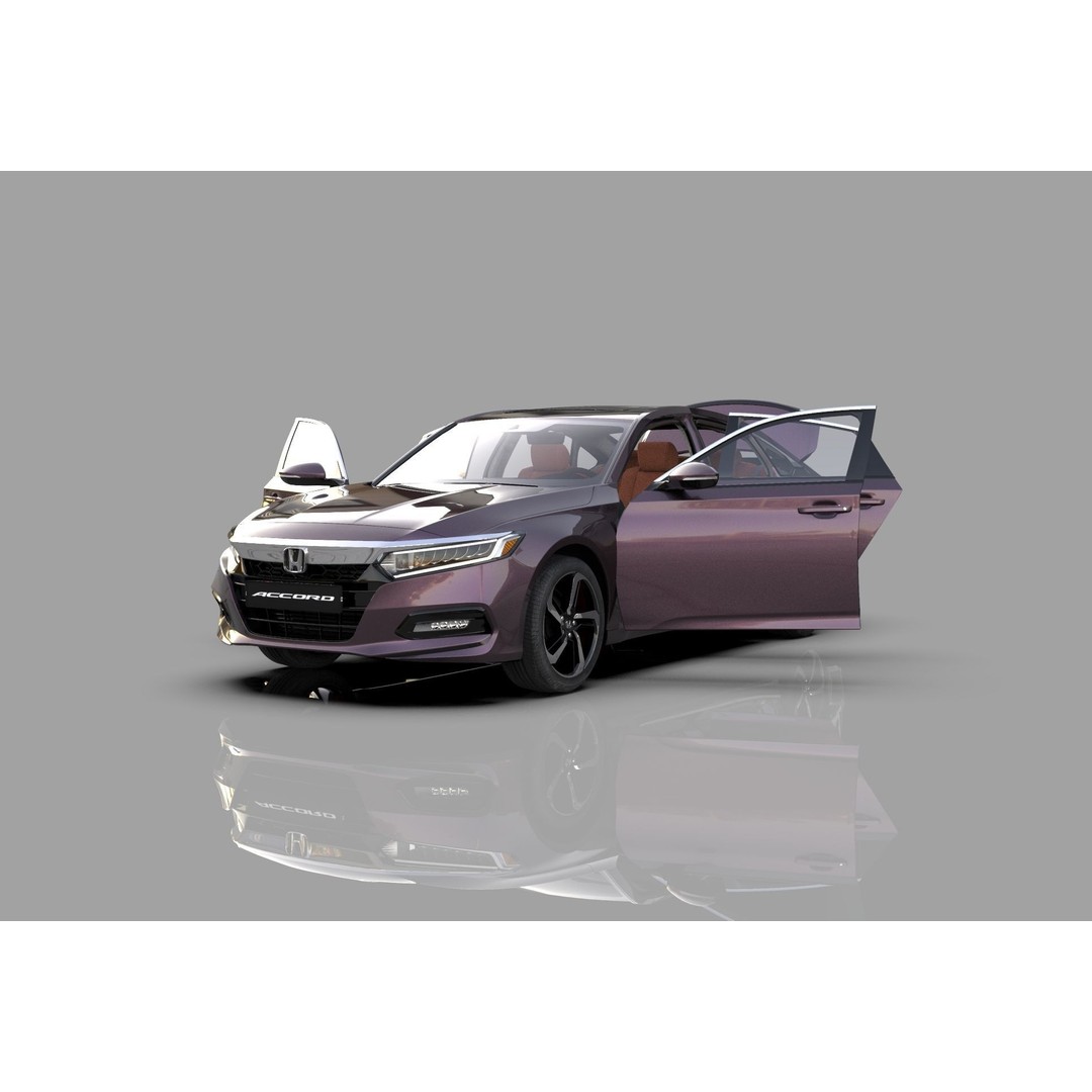 Honda Accord 3D Model – High Poly Interior, FBX & OBJ Formats - View 10
