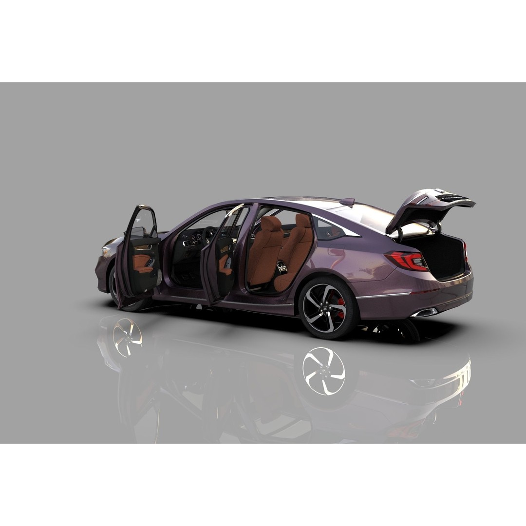 Honda Accord 3D Model – High Poly Interior, FBX & OBJ Formats - View 11