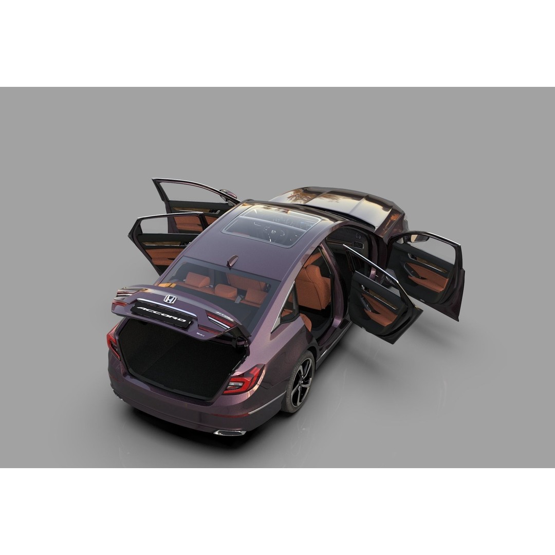 Honda Accord 3D Model – High Poly Interior, FBX & OBJ Formats - View 12