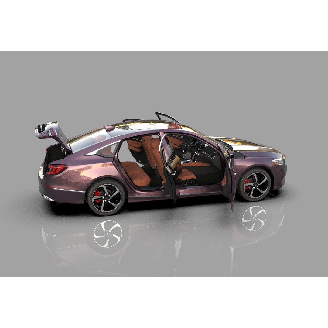 Honda Accord 3D Model – High Poly Interior, FBX & OBJ Formats - View 13