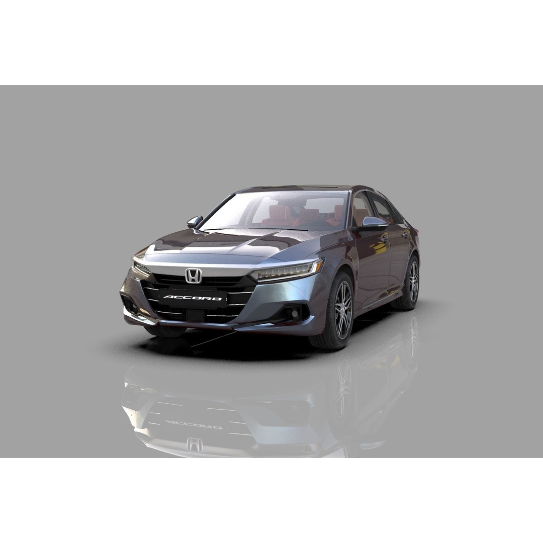 Honda Accord 3D Model – High Poly Interior, FBX & OBJ Formats - View 14