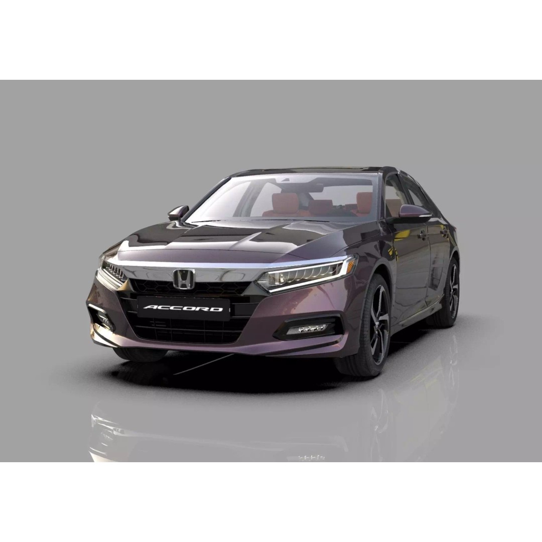 Honda Accord 3D Model – High Poly Interior, FBX & OBJ Formats - View 2