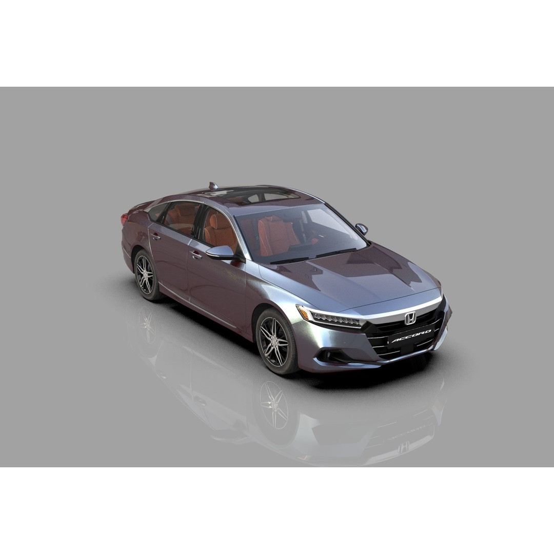 Honda Accord 3D Model – High Poly Interior, FBX & OBJ Formats - View 20