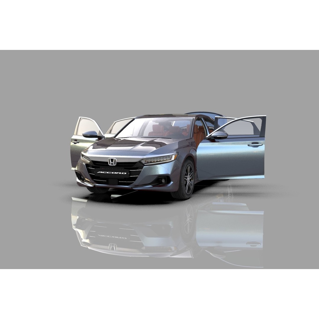 Honda Accord 3D Model – High Poly Interior, FBX & OBJ Formats - View 21